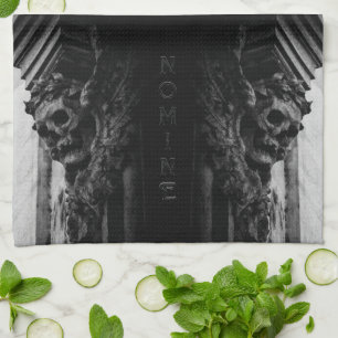 Stone Wings Skull Kitchen Towel