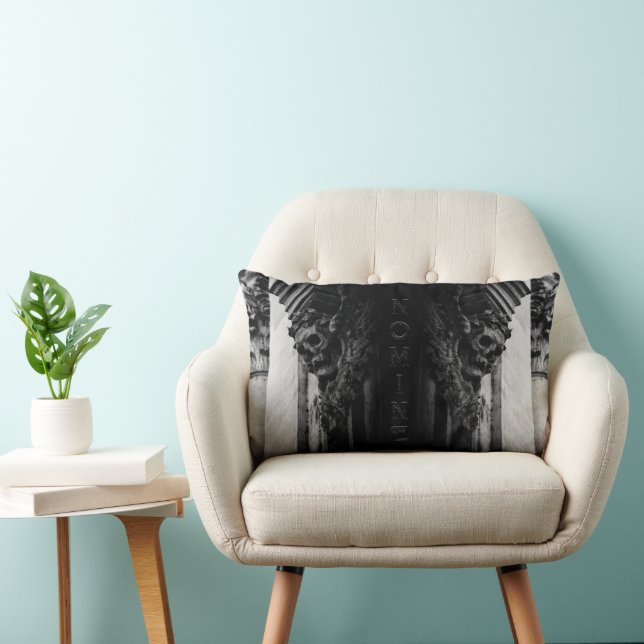 Stone Wings Skull Lumbar Pillow (Chair)
