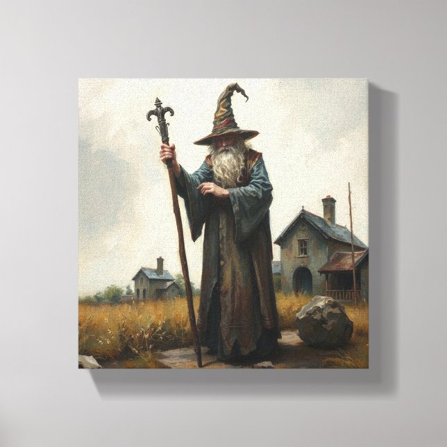 Stone Wizard Canvas Print (Front)