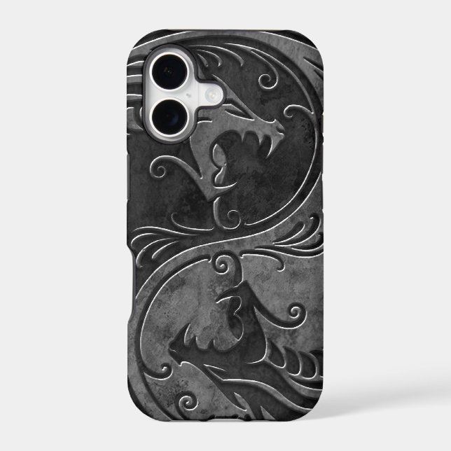 Stone Yin Yang Dragons (Back)