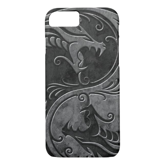 Stone Yin Yang Dragons Case-Mate iPhone Case (Back)