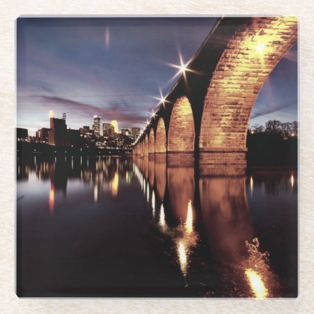 Stonearch Skyline Glass Coaster (Front)