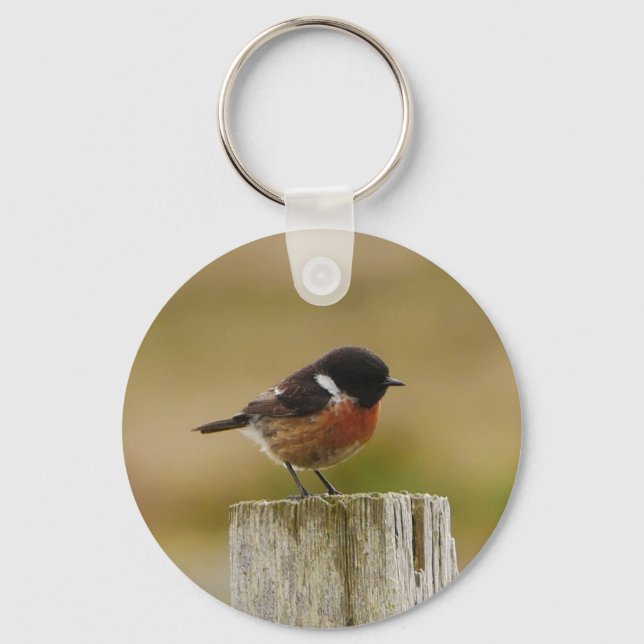 Stonechat Keychain (Front)