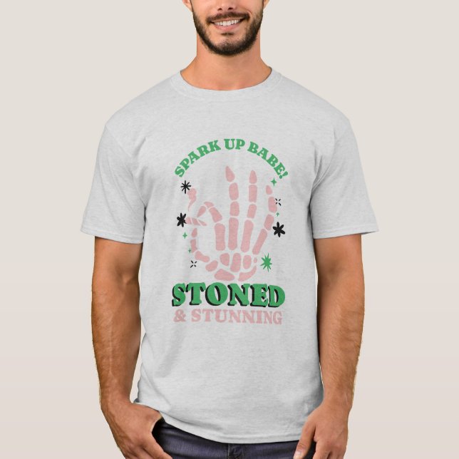 Stoned and Stunning Skeleton Tee (Front)