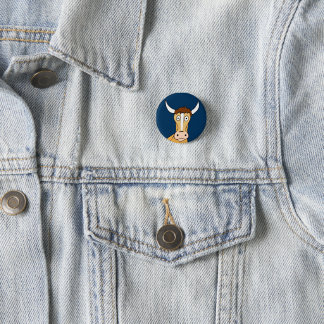 Stoned Cow 1 Inch Round Button