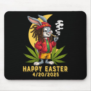 Stoned Easter Bunny With Joint Easter 2 Mouse Pad