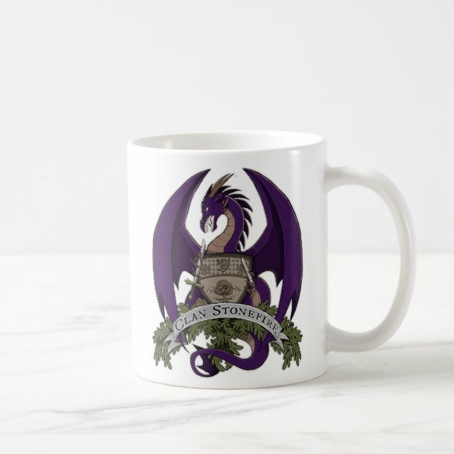 Stonefire Dragons Crest (Purple Dragon) 11oz Mug (Right)