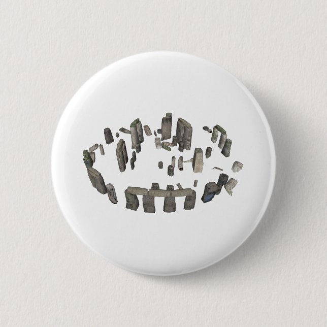 Stonehenge: 3D Model: 2 Inch Round Button (Front)