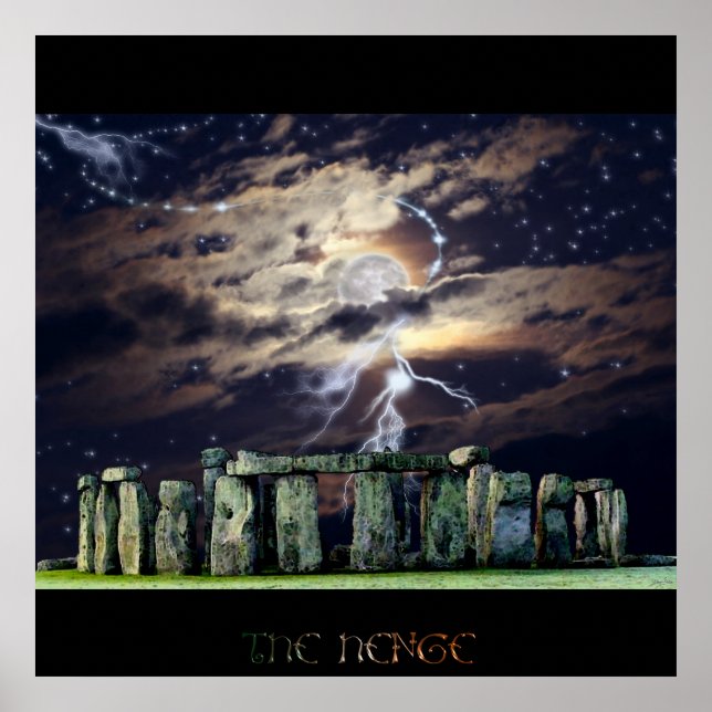 Stonehenge Ancient Standing Stones Mystical Art Poster (Front)