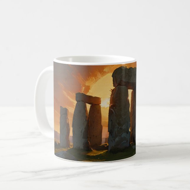 Stonehenge at Sunrise Coffee Mug (Front Left)