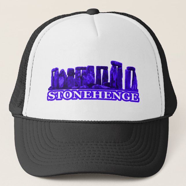 Stonehenge Blue transp The MUSEUM Zazzle Gifts Trucker Hat (Front)