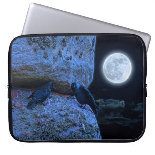 Stonehenge Celtic Circle, Jackdaws & Full Moon Laptop Sleeve
