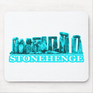 Stonehenge Cyan transp The MUSEUM Zazzle Gifts Mouse Pad