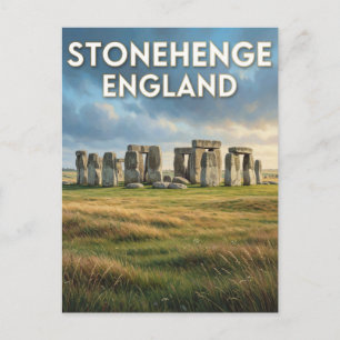 Stonehenge England Ancient Stone Landscape   Postcard
