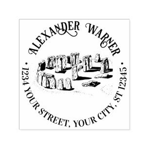 Stonehenge England Name Return Address Self-inking Stamp