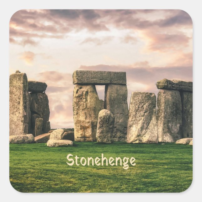 Stonehenge England UK Square Sticker (Front)
