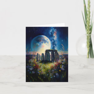 Stonehenge in the moonlight card