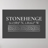 Stonehenge Latitude  Longitude Dark 