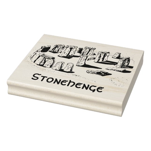 Stonehenge Line Art Drawing Rubber Stamp (Stamp)
