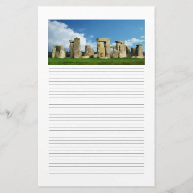 Stonehenge Lined Stationery (Front)