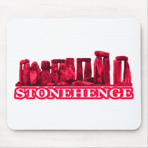 Stonehenge Magenta White The MUSEUM Zazzle Gifts Mouse Pad