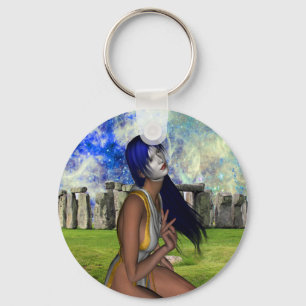 Stonehenge Meditation Keychain
