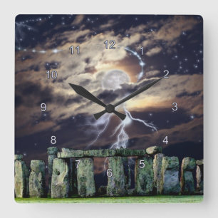 Stonehenge Mystical Druid Art History Horloge