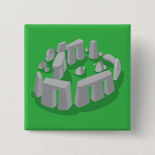 Stonehenge of England 2 Inch Square Button