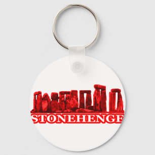 Stonehenge Red transp The MUSEUM Zazzle Gifts Keychain