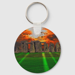 Stonehenge Standing Stones at Sunset Keychain