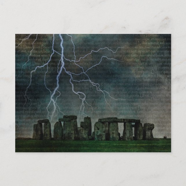 Stonehenge Storm Postcard (Front)