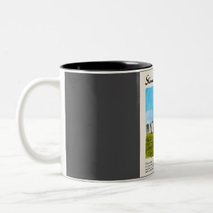 Stonehenge Vintage Watercolour Travel  Two-Tone Coffee Mug