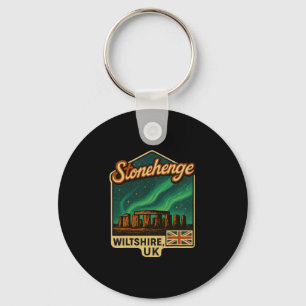 Stonehenge Wiltshire Uk Aurora Borealis Souvenir E Keychain
