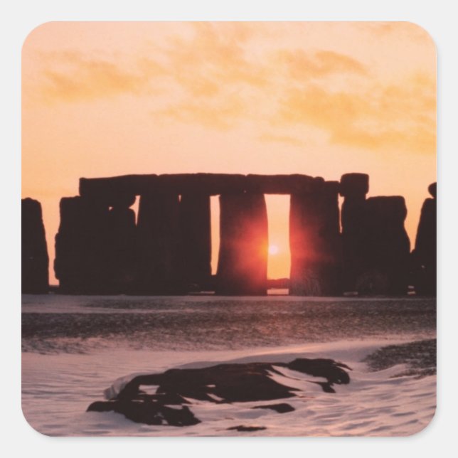 Stonehenge, Winter Solstice Square Sticker (Front)