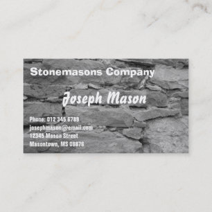 stonemason - construction business card