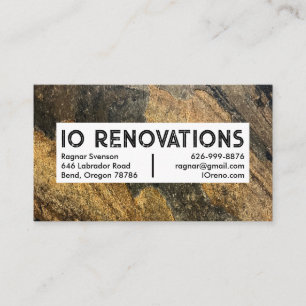 Stonemason Contractor Handyman Cool Rustic Texture Business Card