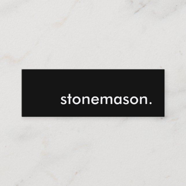 stonemason. mini business card (Front)