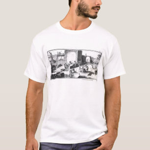Stonemasons at work, engraved by Lucotte T-Shirt