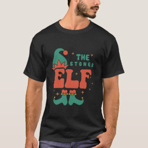 Stoner Elf Family Matching Christmas Pjs Funny Lon T-Shirt