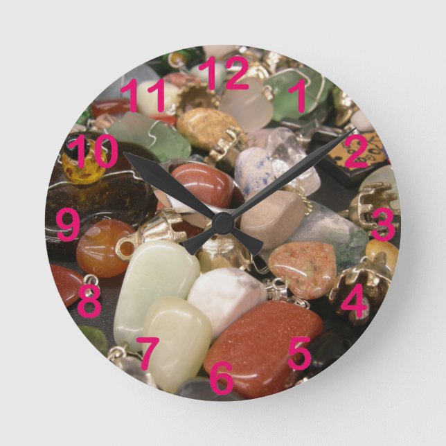 Stones and bangles round clock (Front)