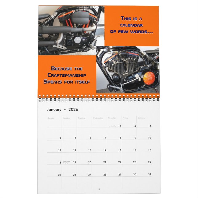 Stones Custom Motorcycle Calendar 2012 (Jan 2026)