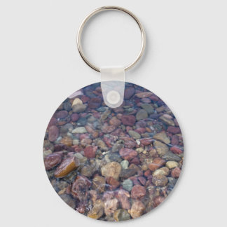 Stones in the lake at Glacier National Park Keychain
