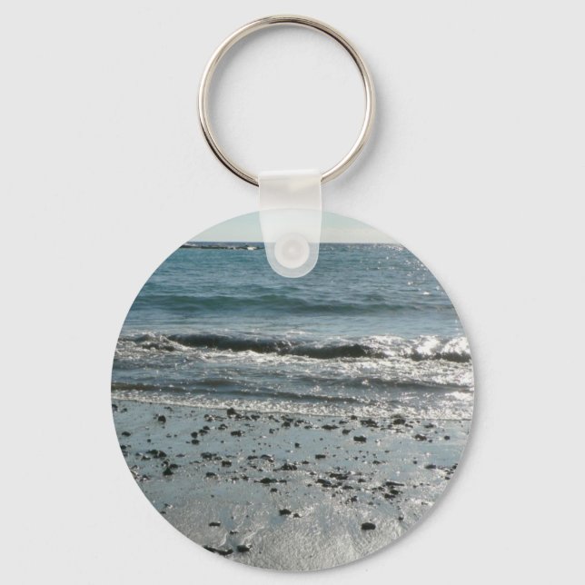 Stones On Beach Shore Keychain (Front)