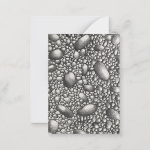 Stones Rocks Pencil Drawing Original Art  Card