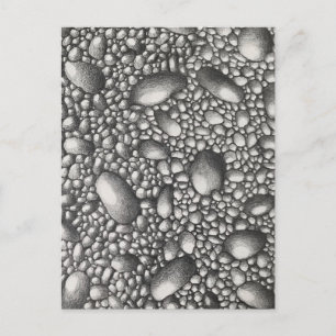 Stones Rocks Pencil Drawing Original Art  Postcard