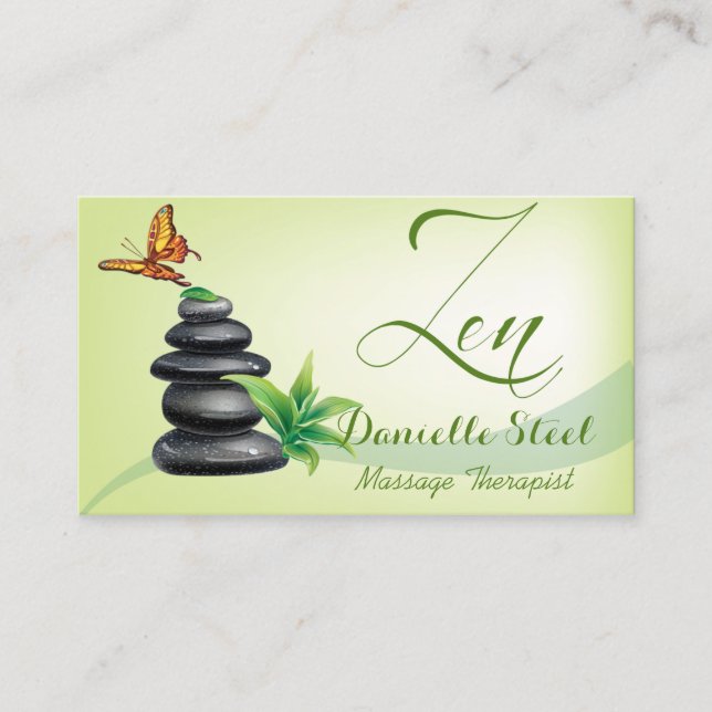 Stones Zen Therapist Business Card (Front)