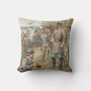 Stonewall Jackson at Manassas/Bull Run Throw Pillow