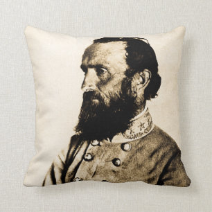 Stonewall Jackson Civil War Hero Legend Throw Pillow