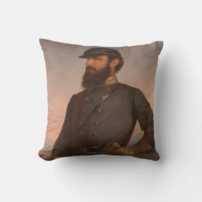 Stonewall Jackson Throw Pillow (Front)