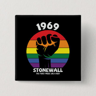 Stonewall Riot Remembrance Gay Pride  2 Inch Square Button